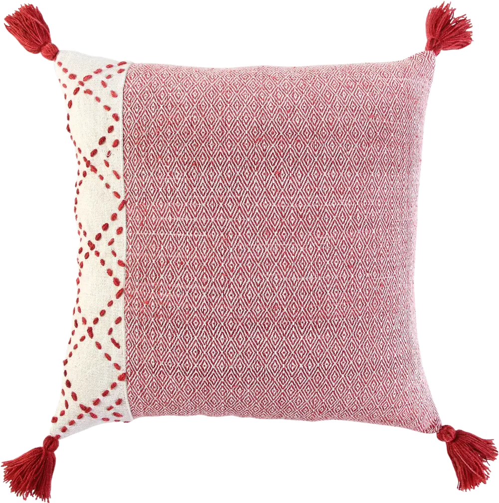 Diamond Red Accent Pillow-1