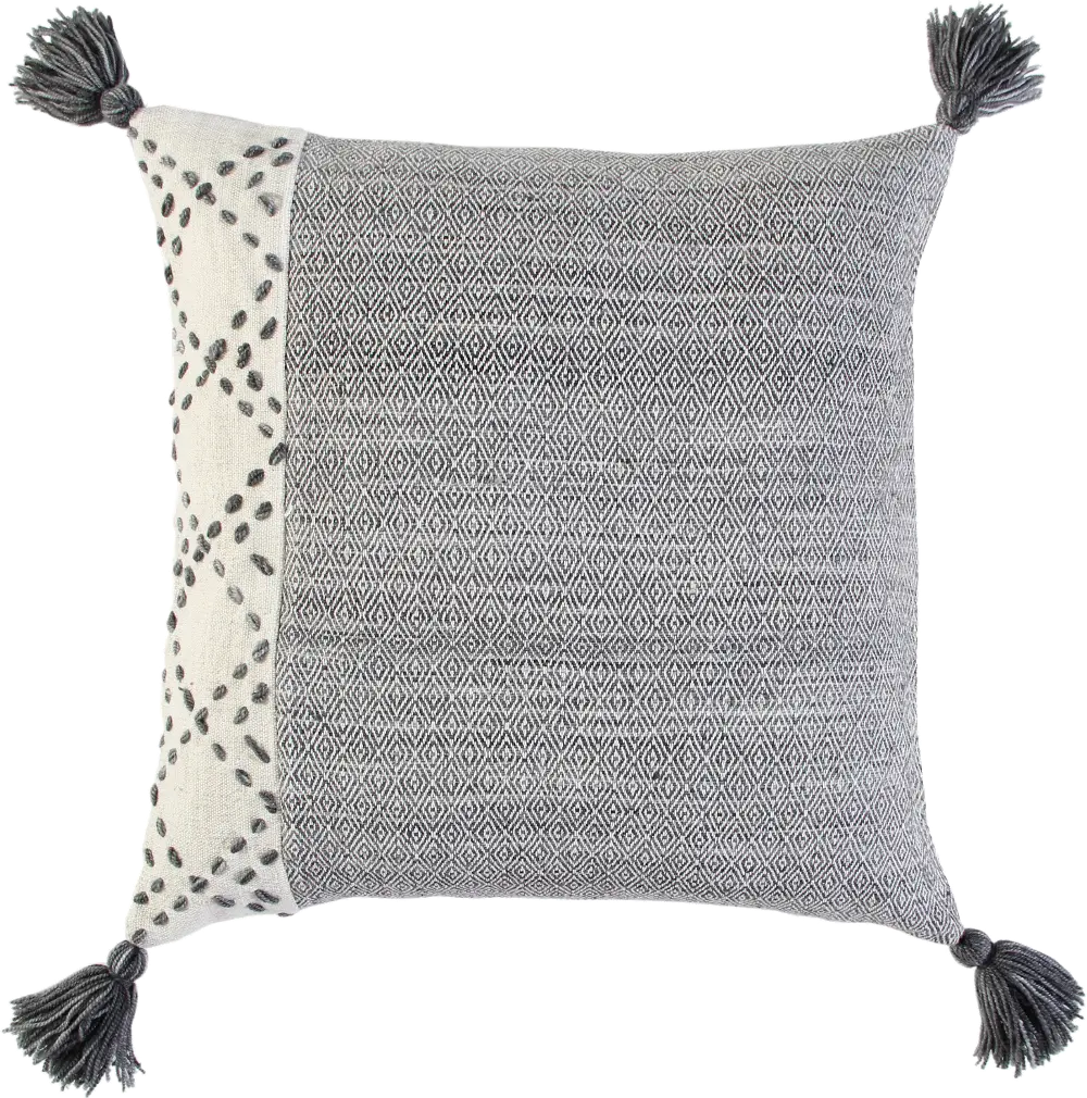 Diamond Gray Accent Pillow-1
