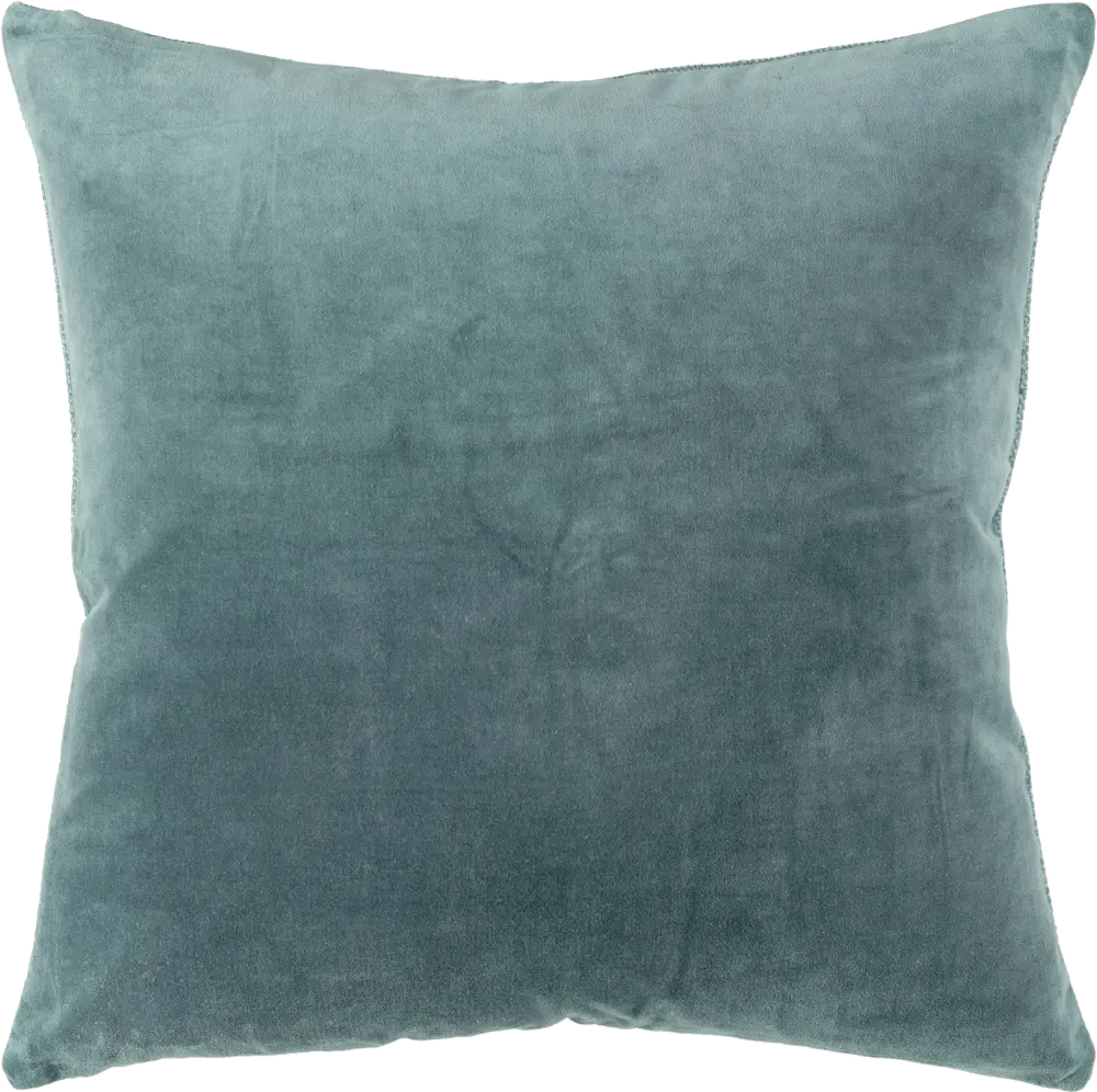 Kathleen Teal Velvet Accent Pillow-1