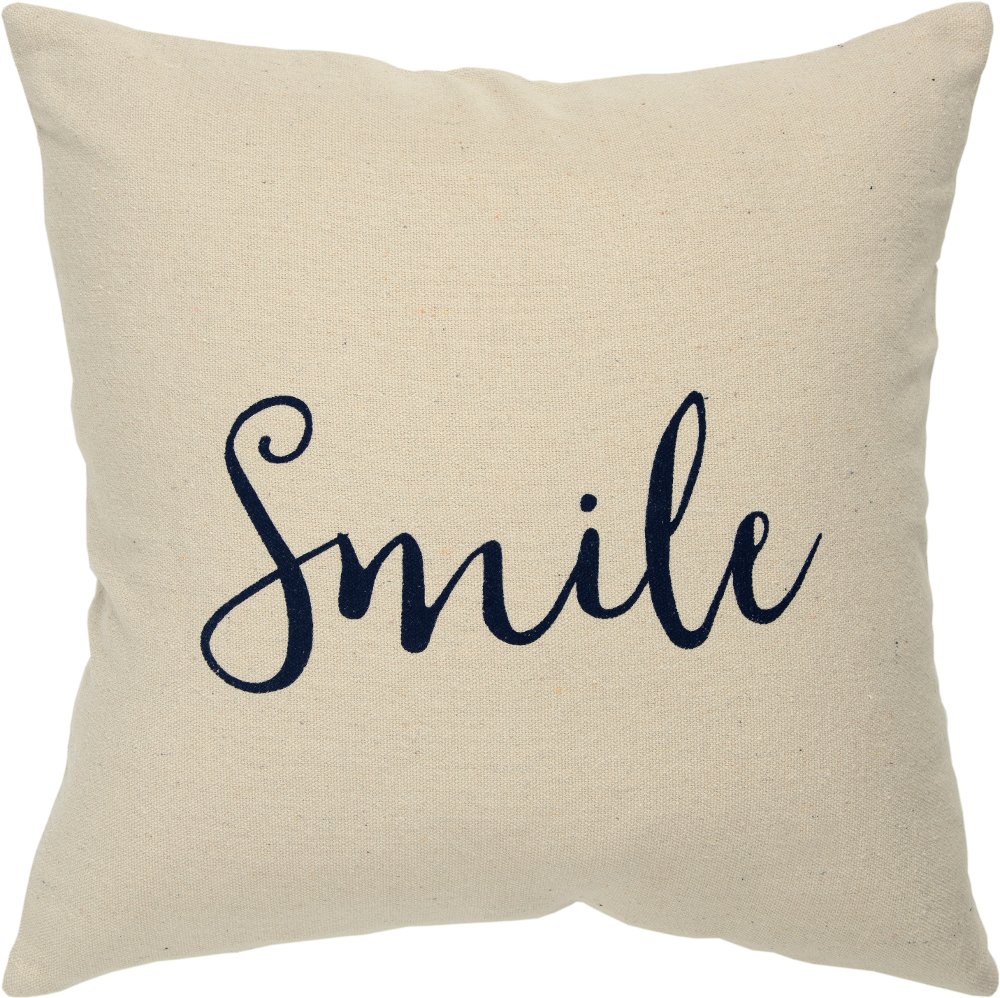 112527698 Script Neutral Accent Smile Pillow sku 112527698