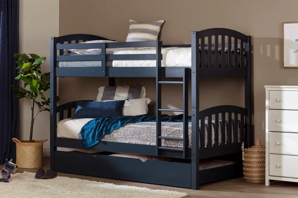 13284 Asten Blue Twin Bunk with Trundle-1