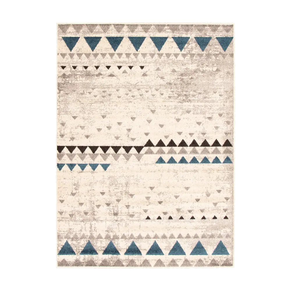 13411 Step One Beige and Blue 5x7 Area Rug-1