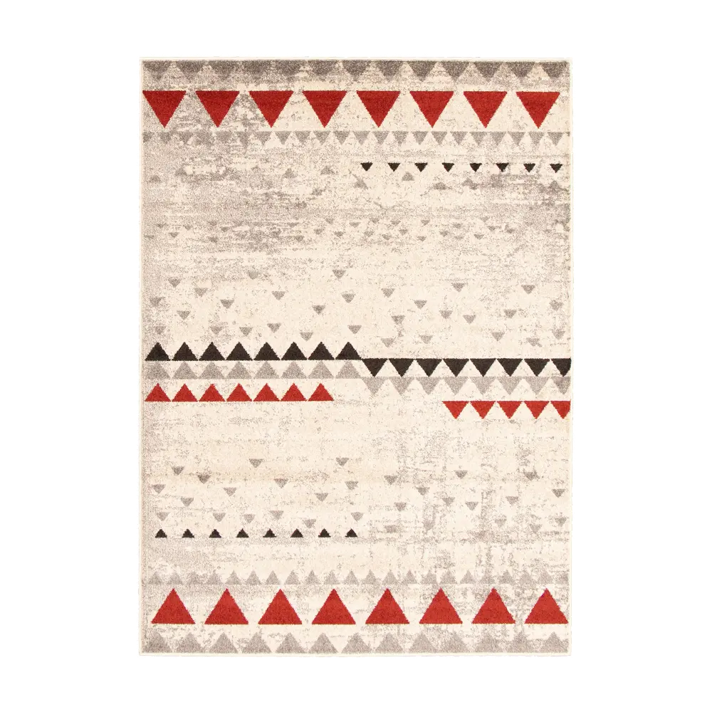 13414 Step One Beige and Red 8x10 Area Rug-1