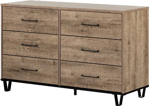 Coaster Louis Philippe 203973+203974 6 Drawer Dresser and Vertical Mirror  Combination, Arwood's Furniture