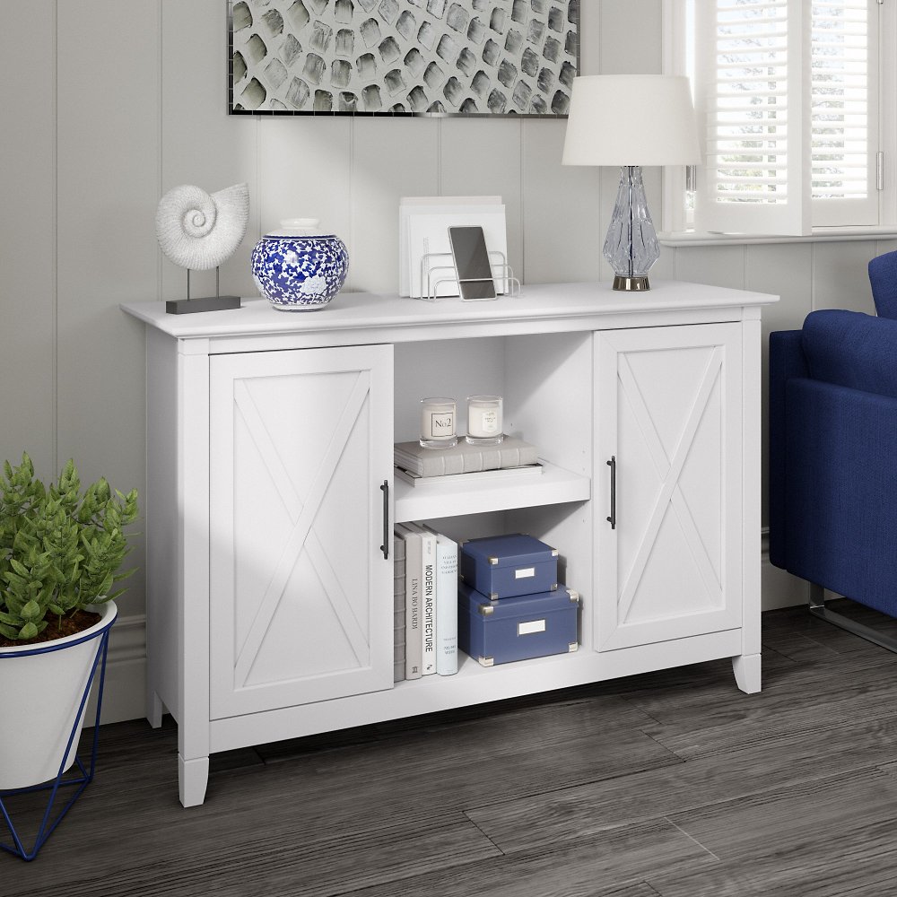 Key West White Oak Accent Cabinet - Bush Furniture