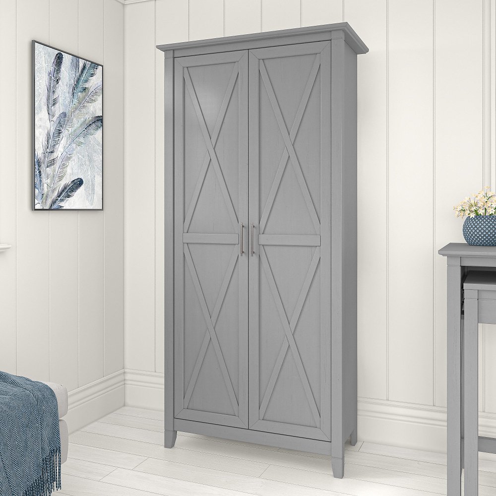 Key West Cape Cod Gray Storage Cabinet - Bush Furniture