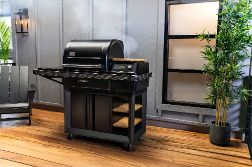 Traeger All-New Timberline Wi-Fi Controlled Wood Pellet Grill W/ WiFire &  Built-In Trim Kit - TBB86RLG