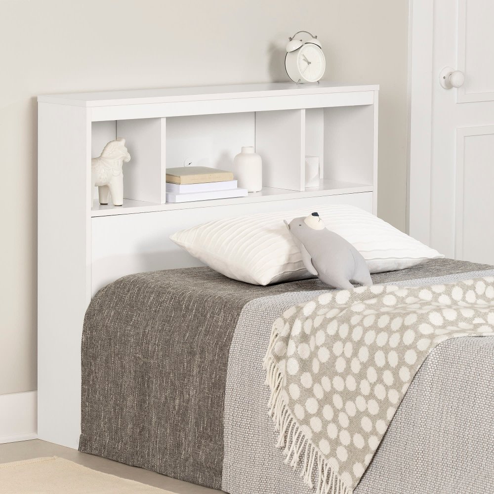 Summertime White Storage Headboard - South Shore