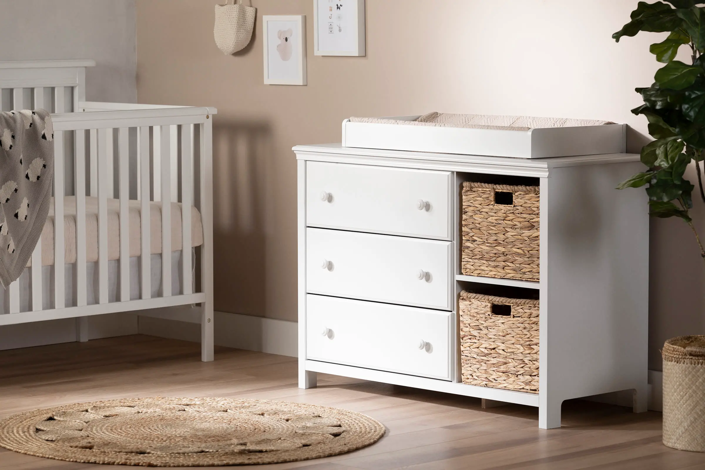 Cotton Candy White Changing Table - South Shore