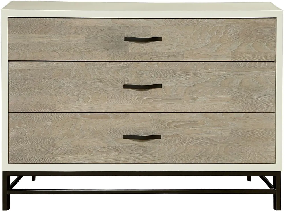 Modern Eclectic Gray and Parchment Dresser-1