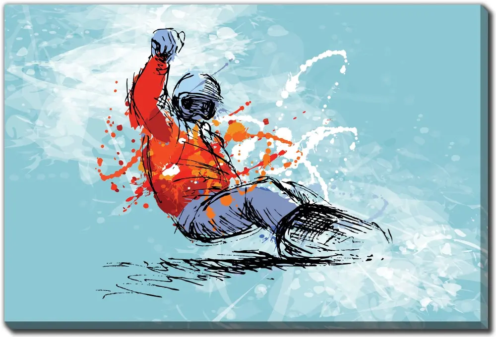 Grunge Snowboarder Canvas Art-1