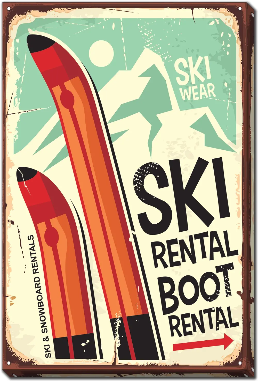 Ski Rental Printed on Canvas-1