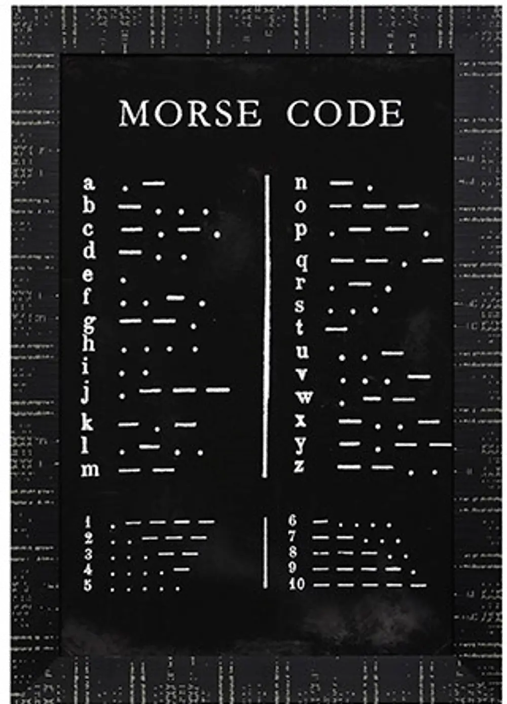 Morse Code Framed Wall Art-1