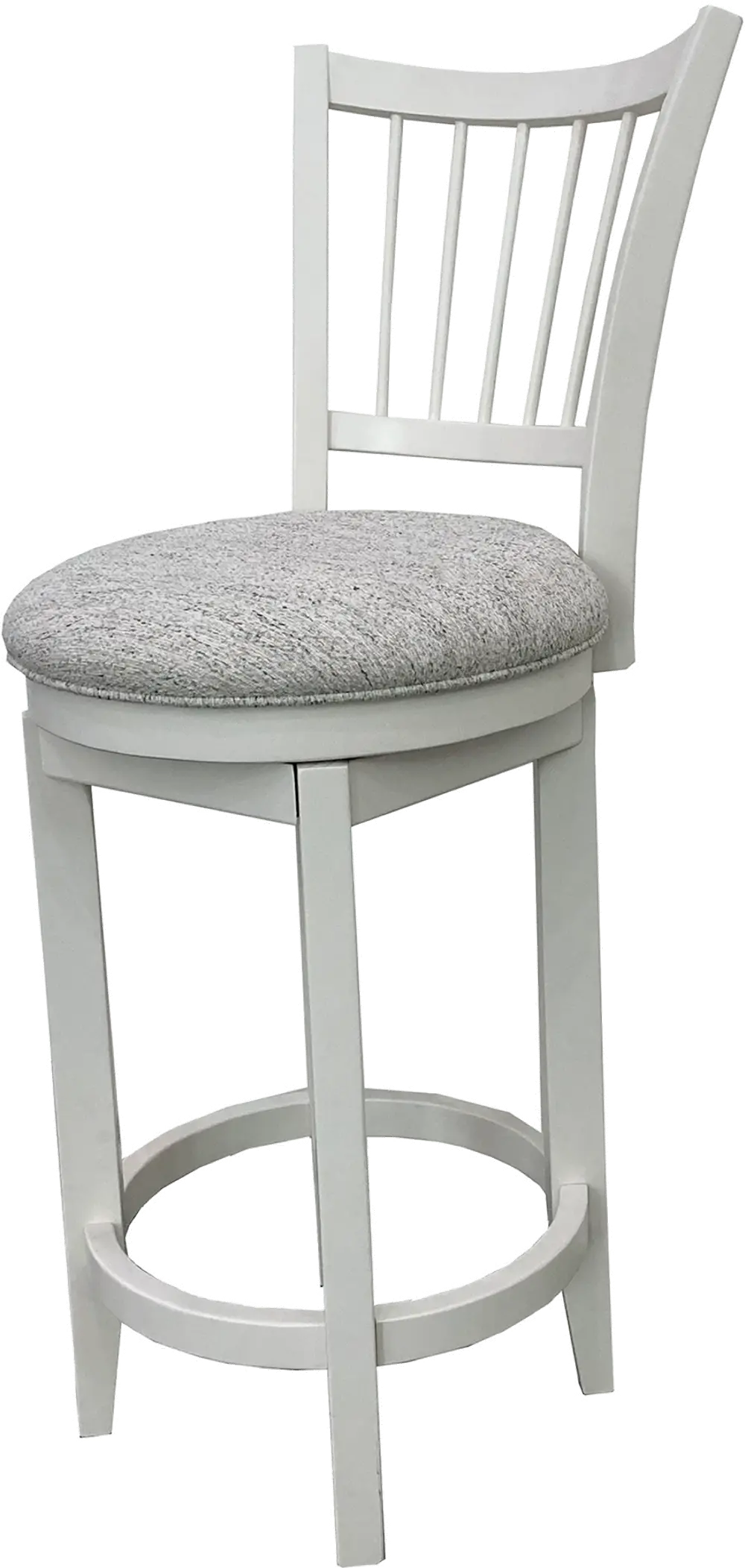 DAME#2230S-COT Modern Eclectic White Swivel Bar Stool-1