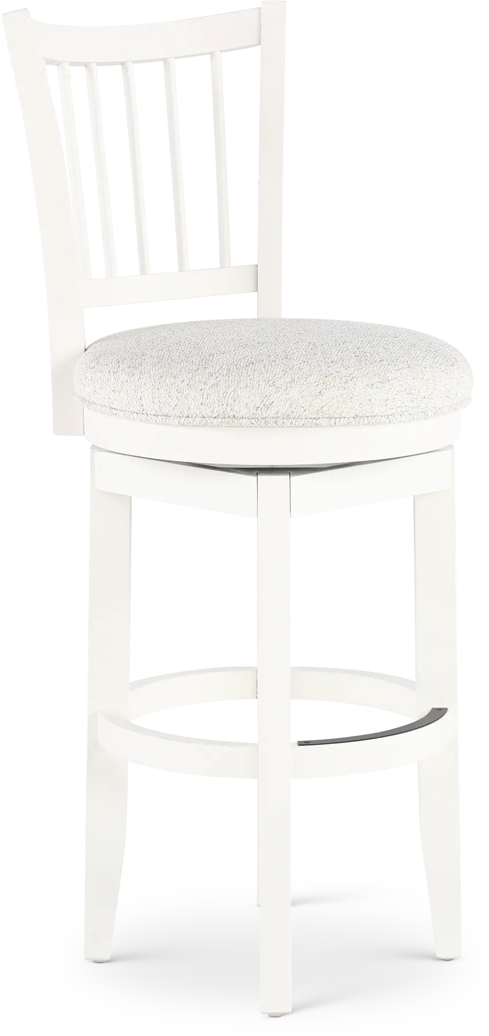 DAME#2230S-COT Modern Eclectic White Swivel Bar Stool-1