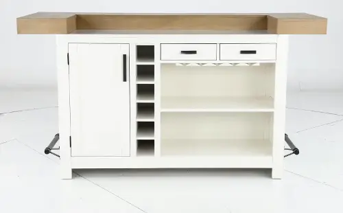 White bar discount with wine storage