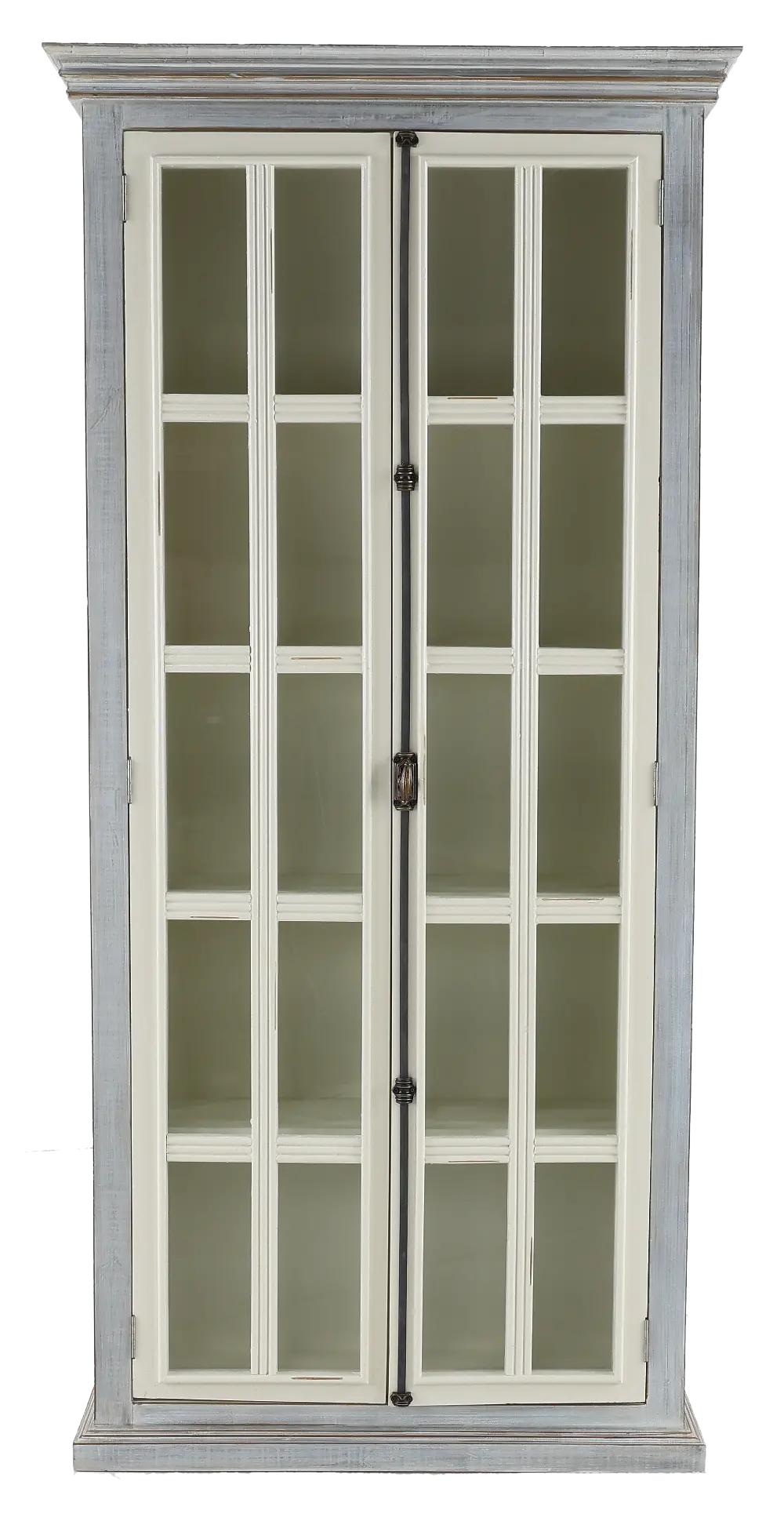 Florence Gray Two Tone Tall Display Cabinet-1