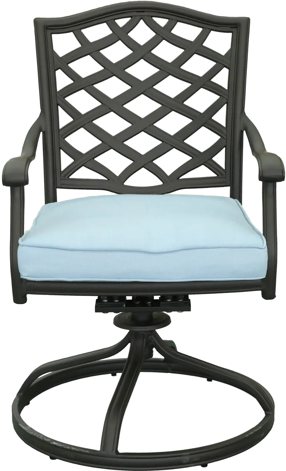 Halston Blue Dining Swivel Chair-1