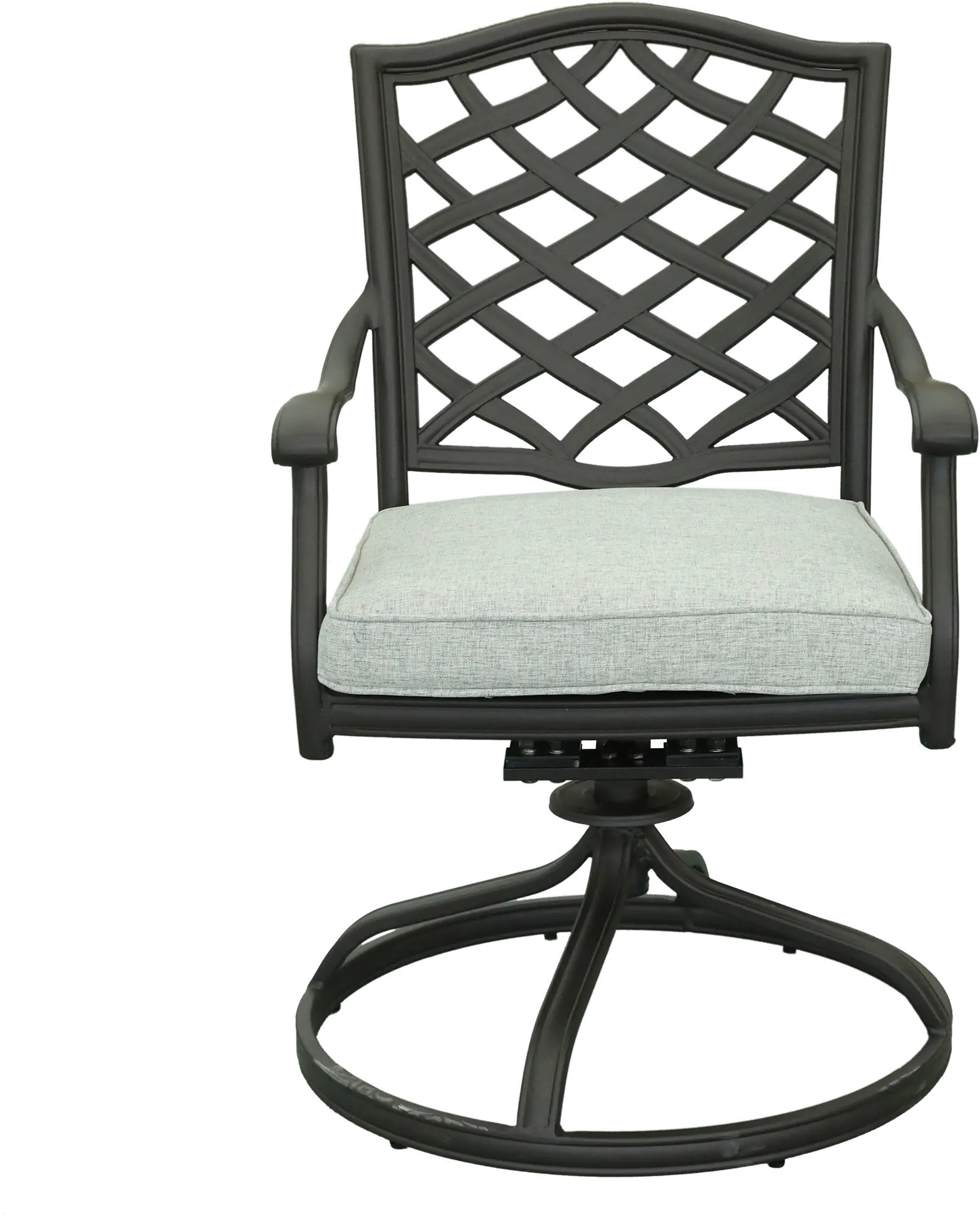 Gray Swivel Chair with Cushion