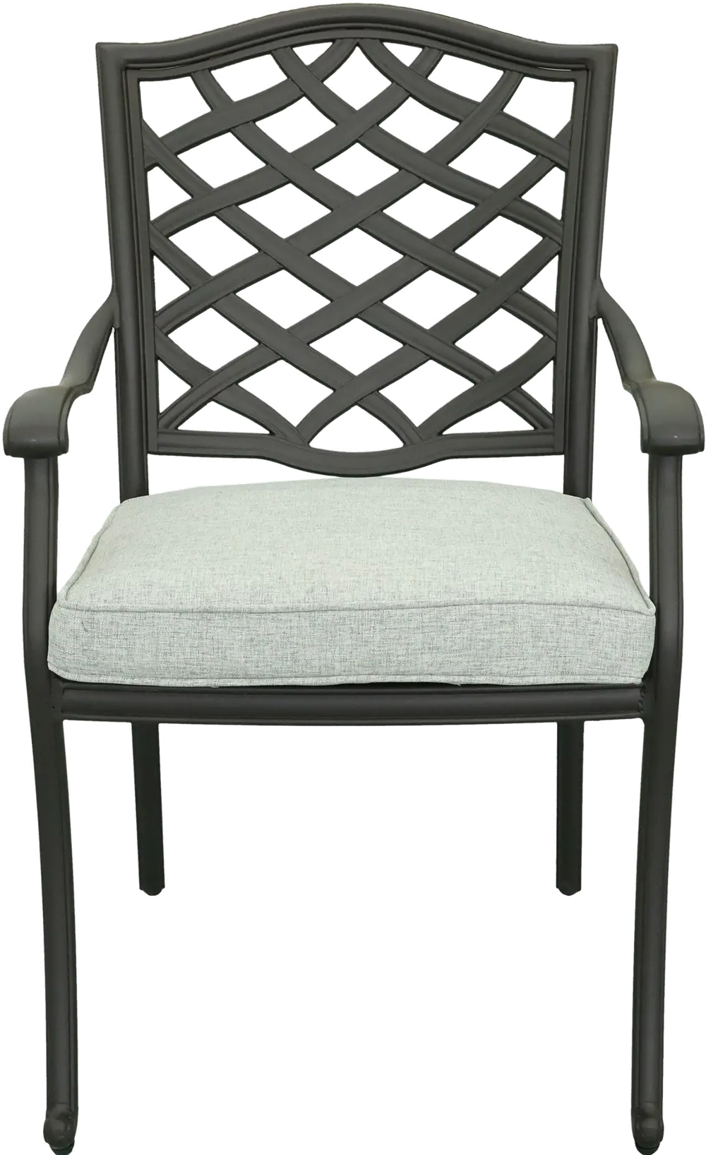 Gray Dining Arm Chair with Cushion-1