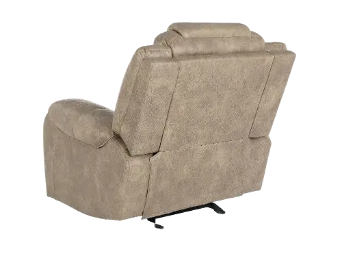 Beige glider online recliner