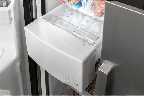 White 25 cu. ft. Side by Side Fridge with Ice Maker