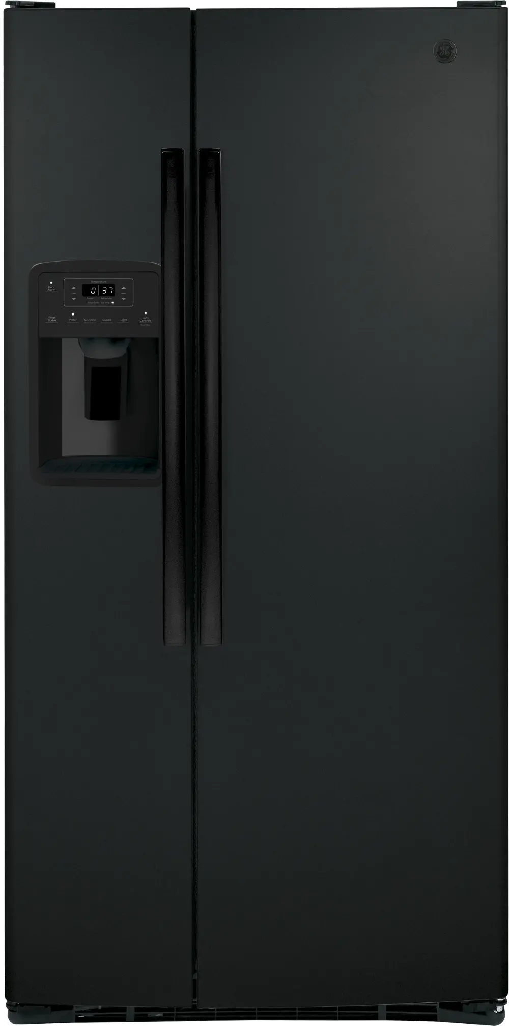GSS23GGPBB GE 22 cu ft Side by Side Refrigerator - 33 W Black-1