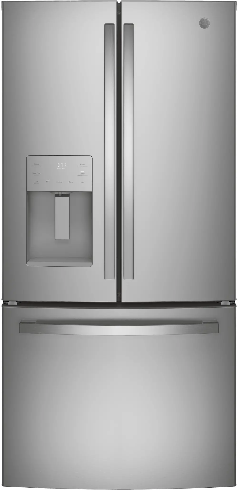 GFE24JYKFS GE 23.6 cu ft French Door Refrigerator - 33 W Stainless Steel-1