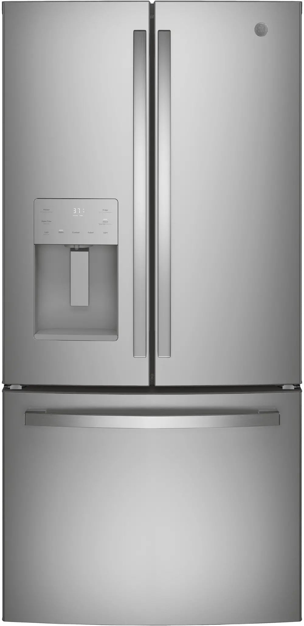 GYE18JYLFS GE 17.5 cu ft French Door Refrigerator - Counter Depth Stainless Steel-1