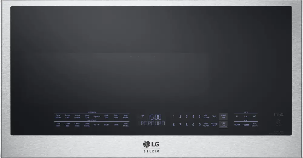 MHES1738F LG Studio 1.7 cu ft Over the Range Microwave - Stainless Steel-1