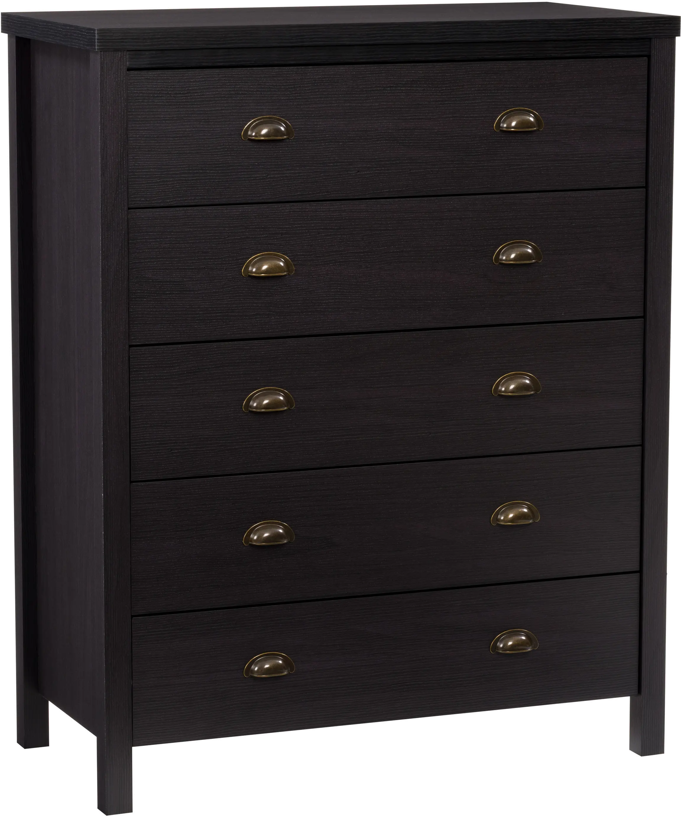 Boston Contemporary Black 5-Drawer Dresser