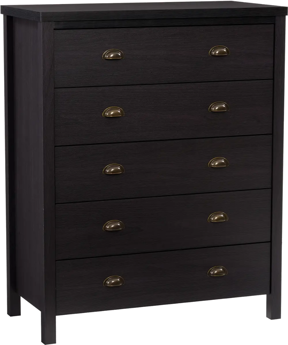 Boston Contemporary Black 5-Drawer Dresser-1