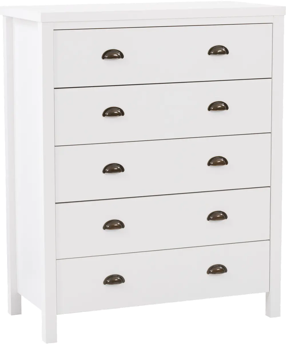 Boston Contemporary White 5-Drawer Dresser-1