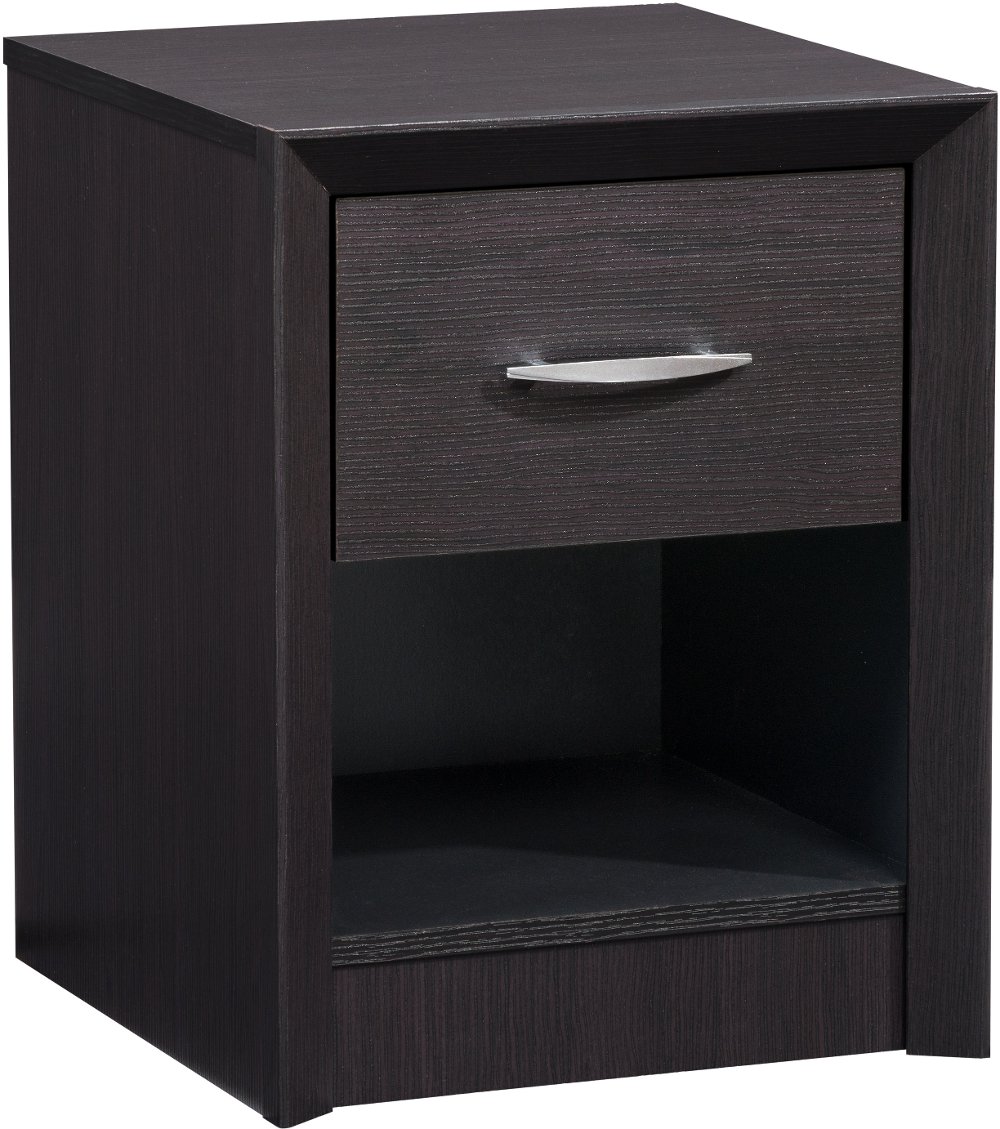 Newport Contemporary Black One Drawer Nightstand