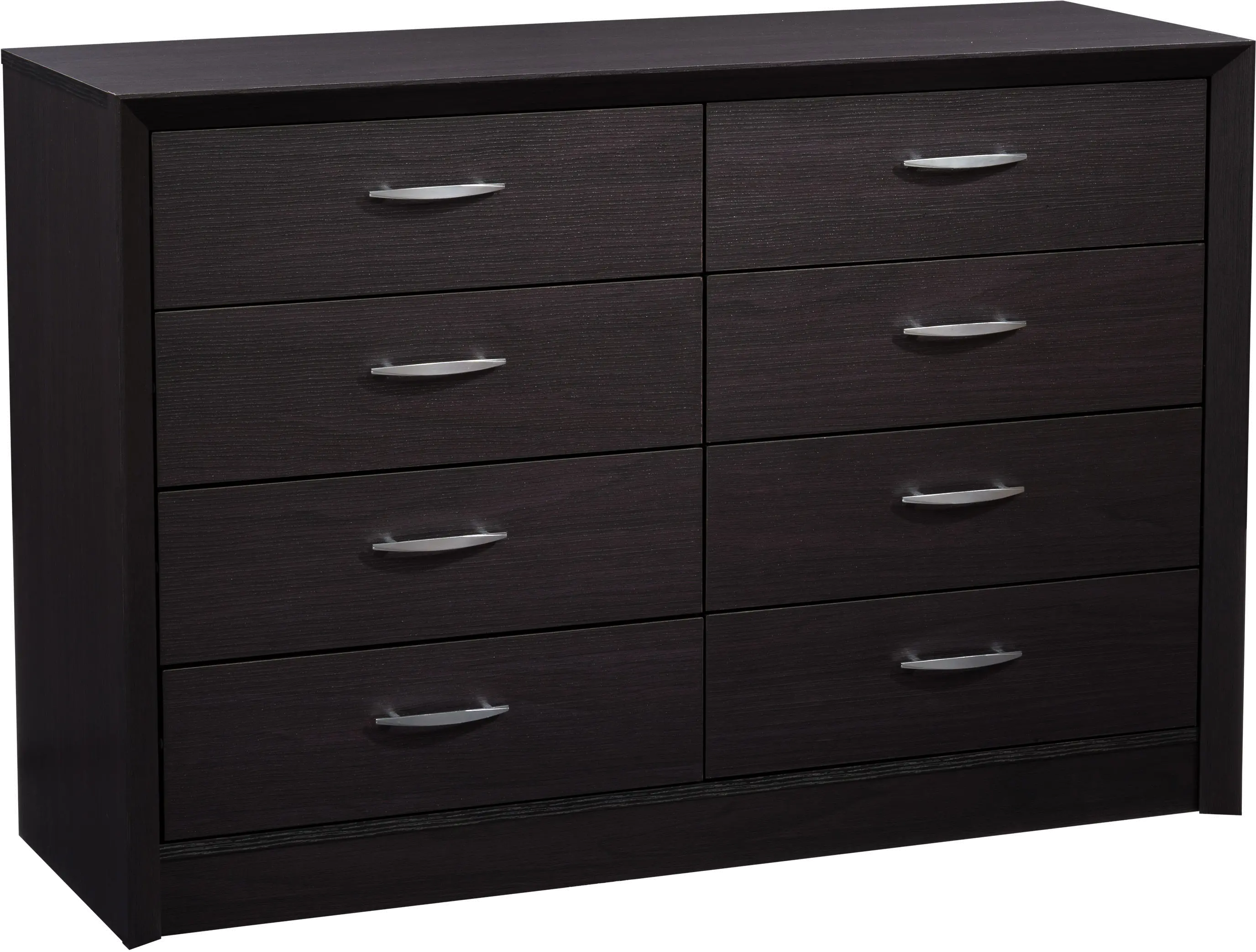 Photos - Dresser / Chests of Drawers CorLiving Newport Contemporary Black 8-Drawer Dresser NPT-300-W 
