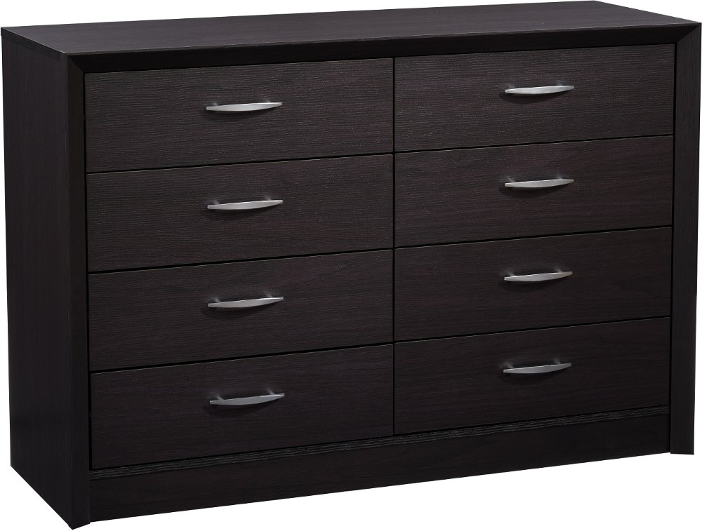 Newport Contemporary Black 8-Drawer Dresser
