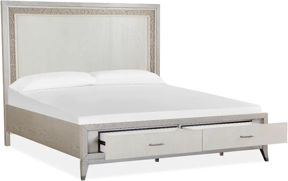 Lenox Soft White King Storage Bed-1
