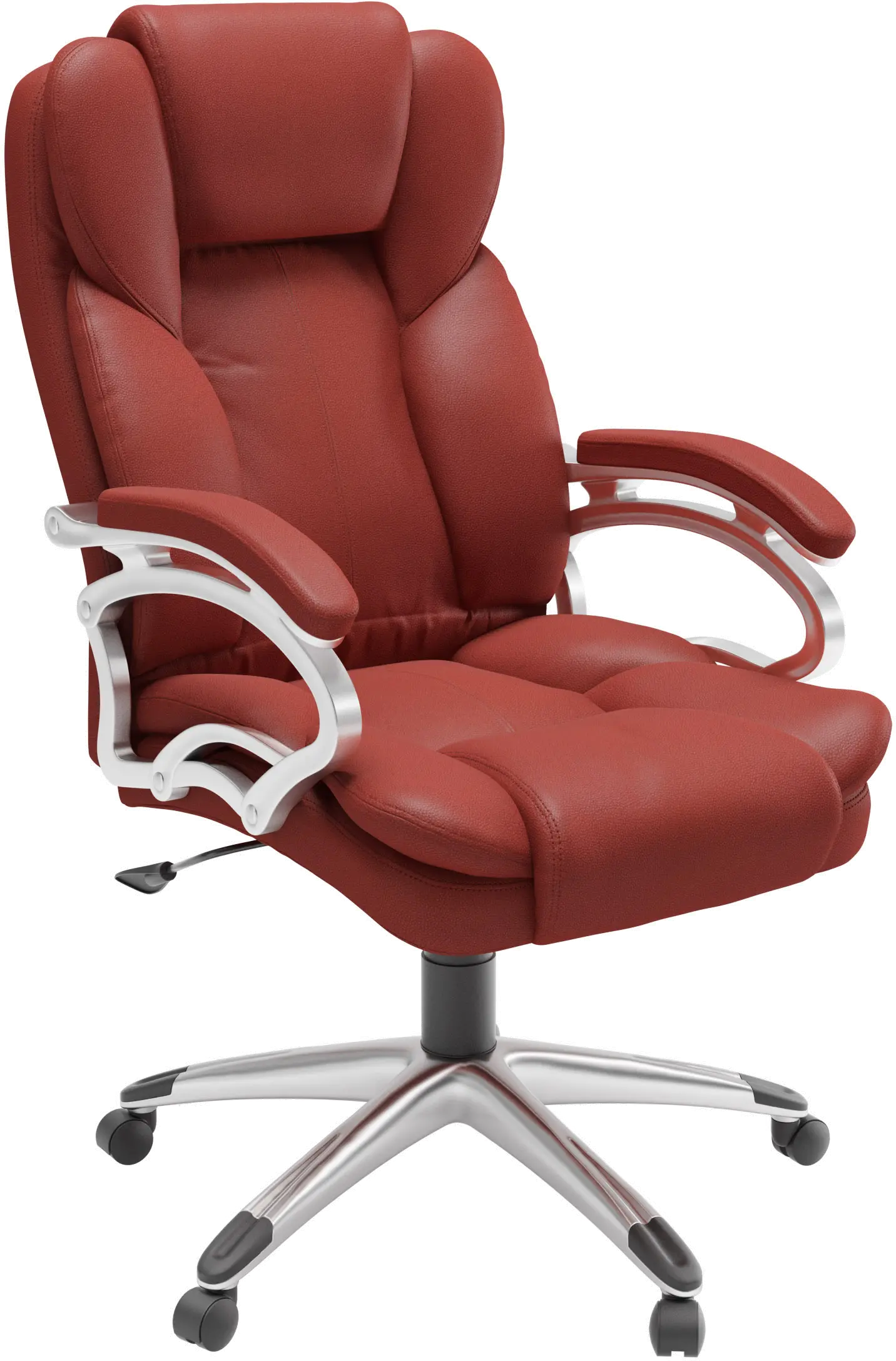Workspace Contemporary Red Leatherette Executive Office Chair