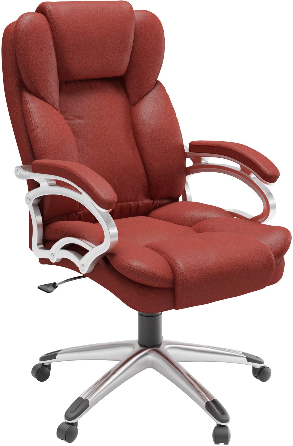 Workspace Contemporary Red Leatherette Executive Office Chair