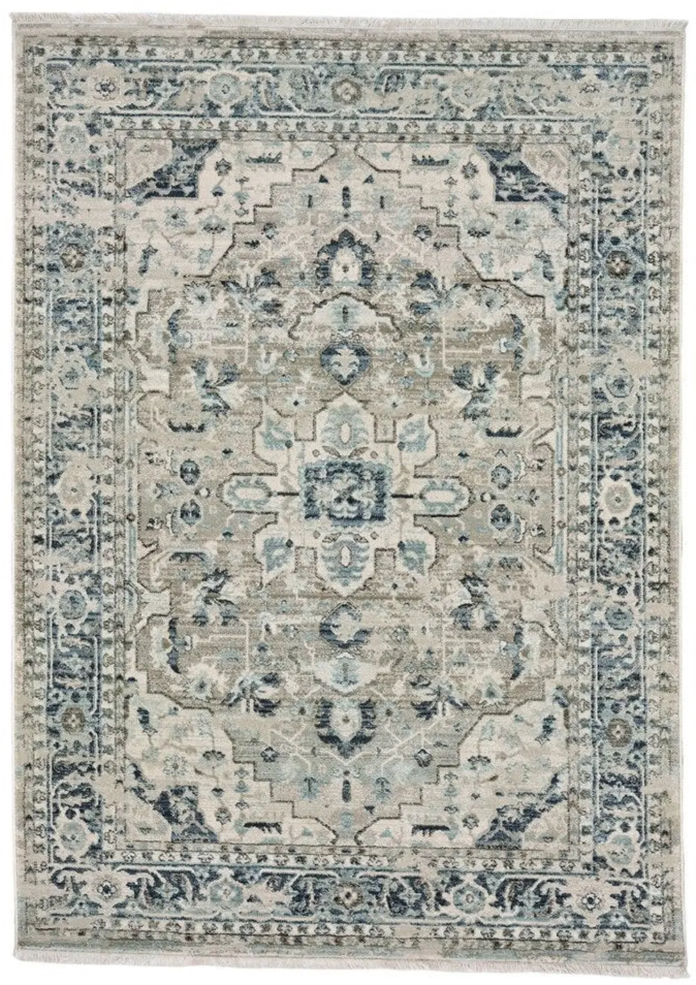 3921RS05010705340 Landis-Heriz 5 x 8 Mica Blue Area Rug-1