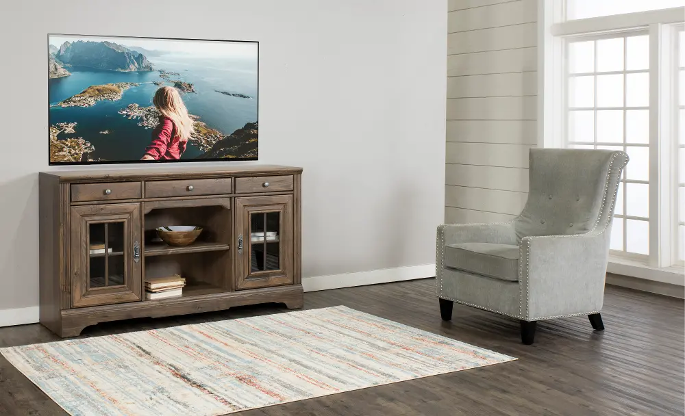 Mountain Breeze Brown 64  TV Stand-1