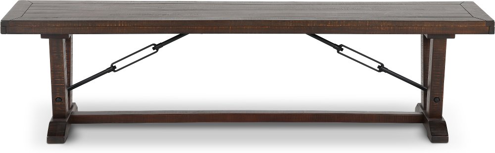 Homestead Dark Brown Dining Bench