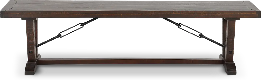 Homestead Dark Brown Dining Bench-1