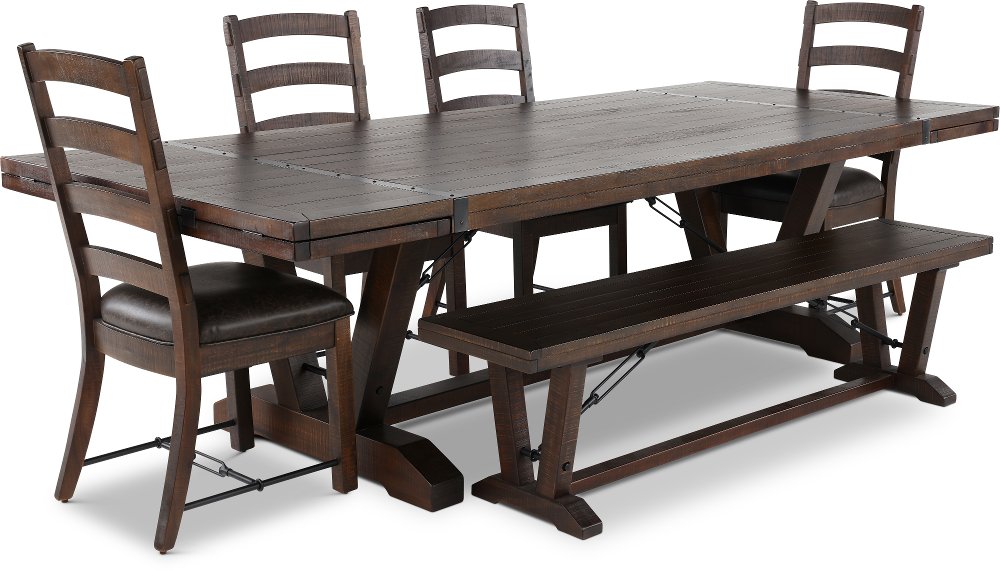 Homestead Dark Brown 6 Piece Dining Set