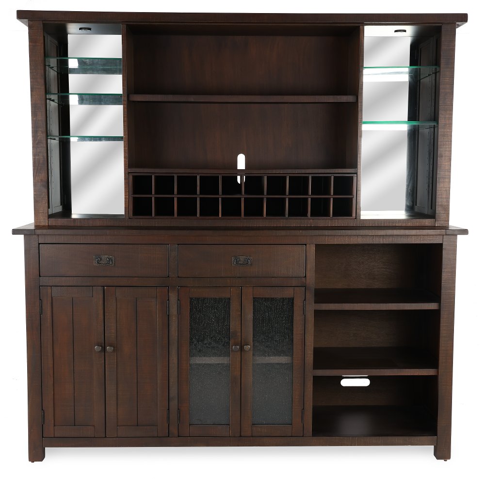 Homestead Dark Brown Buffet and Hutch
