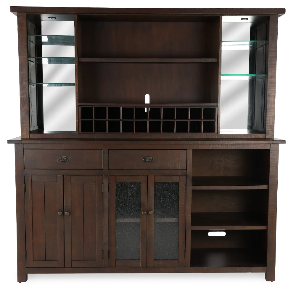Homestead Dark Brown Buffet and Hutch-1