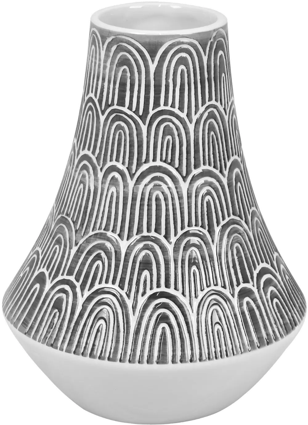 8.5  Vase with Cream Base and Brown Top-1