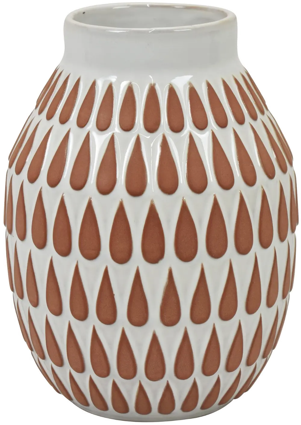 Cream and Rust Vase-1