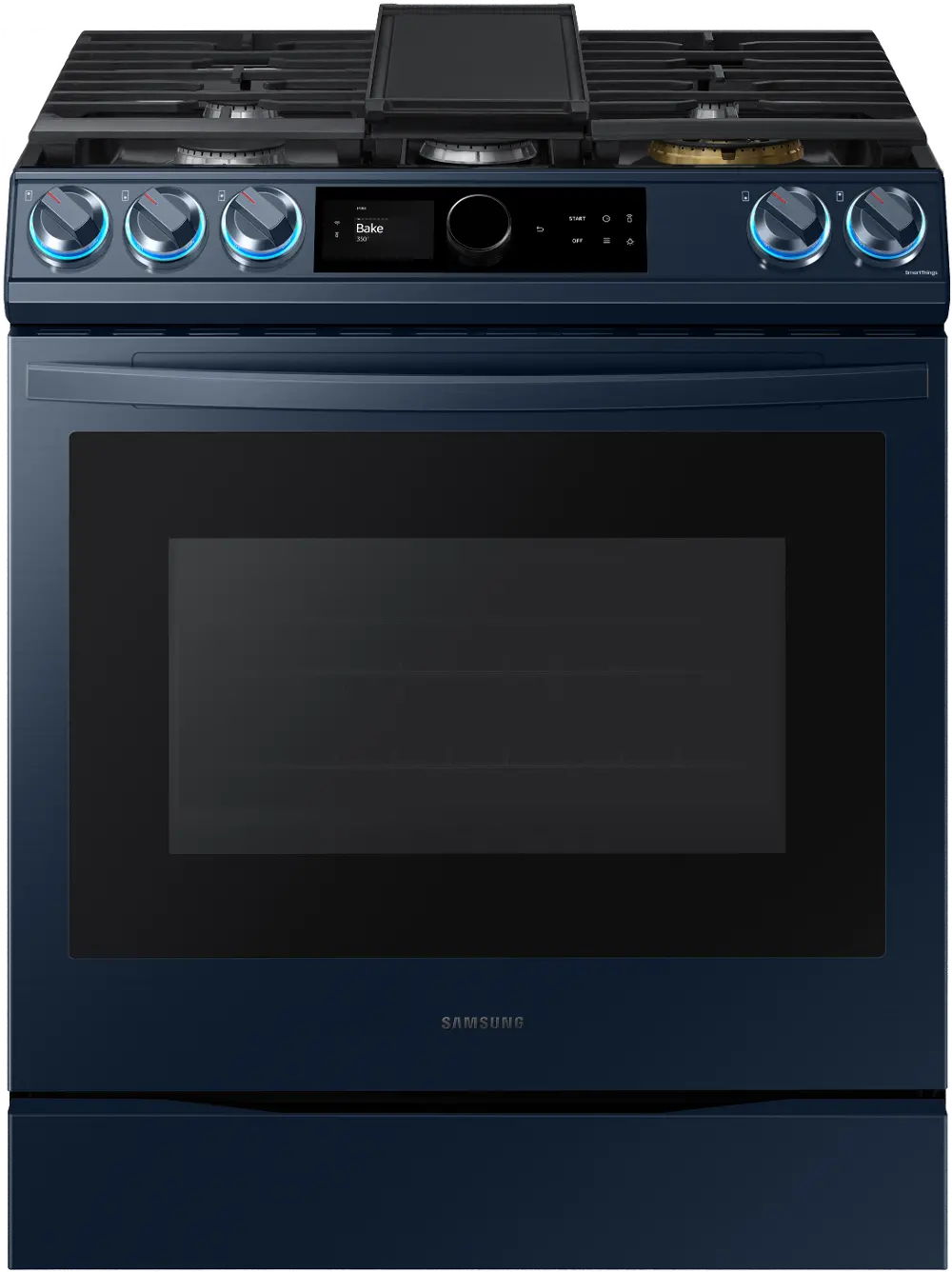 NX60A8711QN Samsung Bespoke 6 cu ft Gas Range - Navy-1