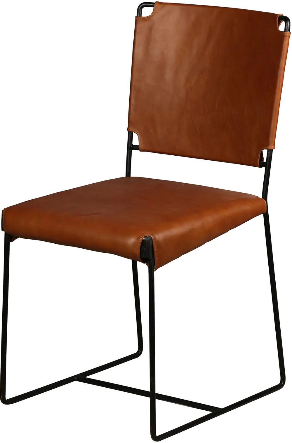Toluca Brown Leather Dining Chair-1